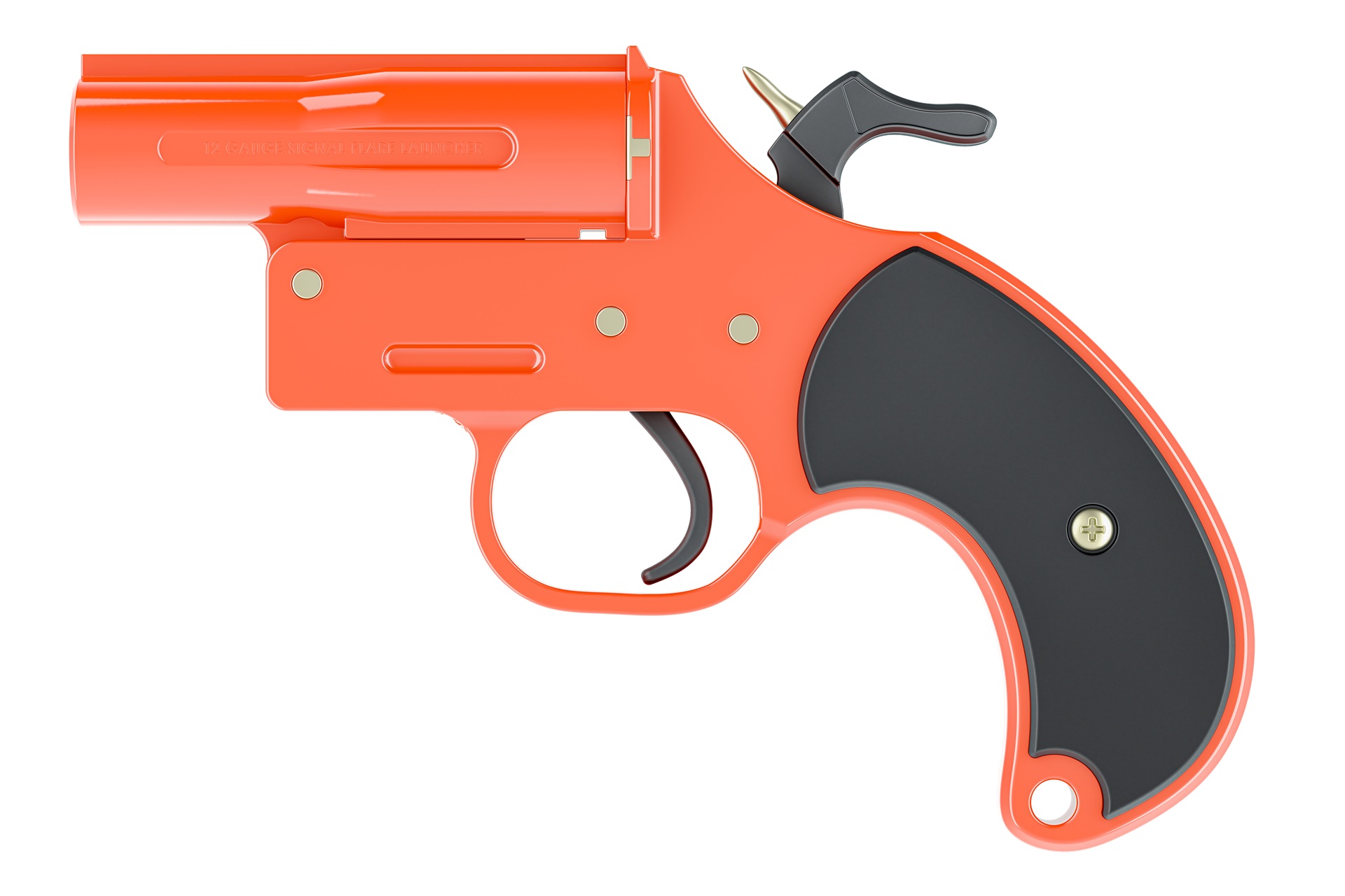 Rote Signalpistole fuer Notfälle und Sicherheit | Leuchtmunition